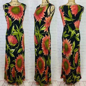 Ronni Nicole Red Sunflower Sleeveless Maxi